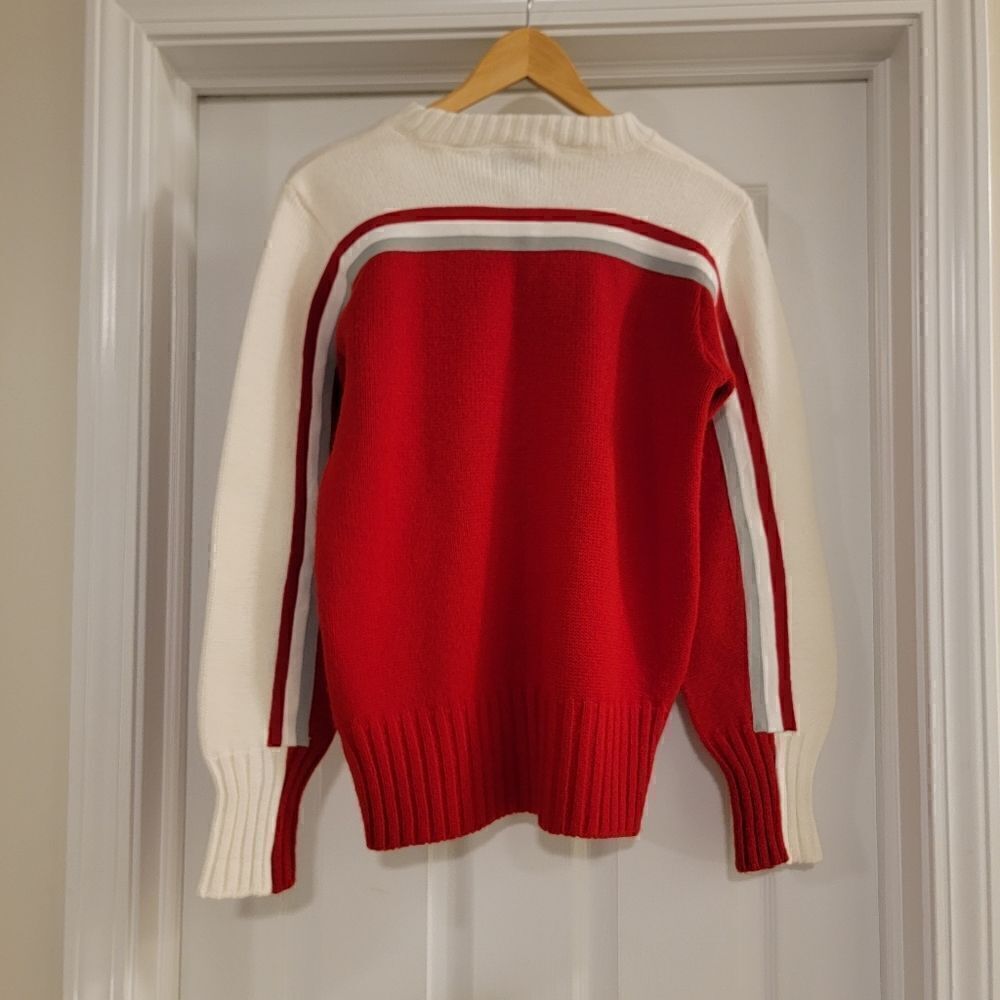VTG Vintage Varsity Cheerleader Sweater Size 38 / Medium USA 🇺🇸 ♥️ - Picture 2 of 3